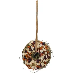 Beeztees Hooi Donut - Knaagdiersnack - Rode Biet Wortel Pastinaak 10x5 cm 65 g