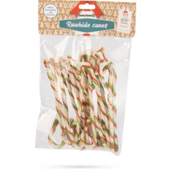 Beeztees Kerst Rawhide Cane - Hondensnacks - 16 stuks