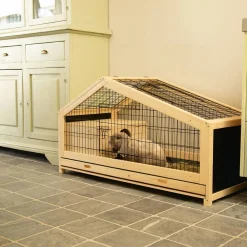 Beeztees Konijnenkooi Mex - Dierenverblijf - 116x54x65 cm Zwart Blank