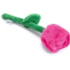 Beeztees Pluche Tulp Tulipa - Hondenspeelgoed - 30 cm Pink Groen