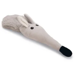 Beeztees Puppy Flatino Muis - Hondenspeelgoed - 35.5x8x3 cm 26 g Grijs