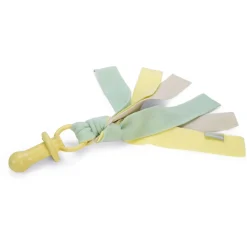 Beeztees Puppy Fopspeen Fleece - Hondenspeelgoed - 37x6x6 cm Multi-Color Geel