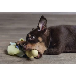 Beeztees Puppy Fopspeen Fleece - Hondenspeelgoed - 37x6x6 cm Multi-Color Geel