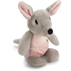 Beeztees Puppy Kangoeroe Ravi - Hondenspeelgoed - 31x16x16 cm 88 g Grijs