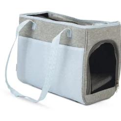 Beeztees Puppy Schoudertas Minda - Hondendraagtas - 40x22x28 cm Grijs Blauw