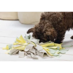 Beeztees Puppy Snuffelmat Sniffy - Hondenspeelgoed - 22x22x4 cm Assorti Geel Groen