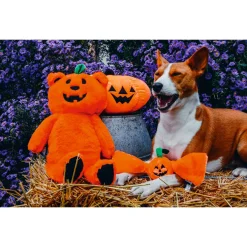 Beeztees Speeltje Pompoenbeer - Hondenspeelgoed - 45 cm Oranje