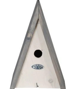 Best For Birds Nestkast Driehoek L - Broeden - 19x18x28 cm Wit Grijs