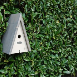 Best For Birds Nestkast Driehoek L - Broeden - 19x18x28 cm Wit Grijs