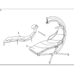 Bestgarden Hangstoel Rocking - Tuinmeubelen - Grijs