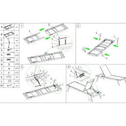 Bestgarden Ligbed Lounger - Tuinmeubelen - Antraciet