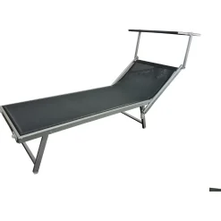 Bestgarden Loungestoel Nizza - Tuinmeubelen - 189x61x38 cm Antraciet