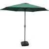Bestgarden Parasol Aluminium - Tuinmeubelen - Ø3x3 m Donkergroen
