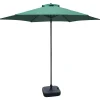 Bestgarden Parasol Aluminium Push Up - Tuinmeubelen - Ø2.5x2.5 m Donkergroen