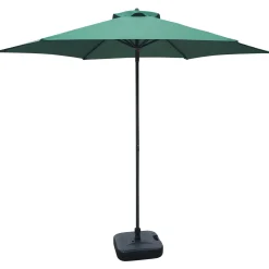 Bestgarden Parasol Aluminium Push Up - Tuinmeubelen - Ø2.5x2.5 m Donkergroen