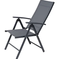 Bestgarden Tuinstoel 7 Standen - Tuinmeubelen - 65x57x107 cm Antraciet