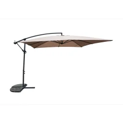Bestgarden Zweefparasol Aluminium Vierkant - Tuinmeubelen - 300x300 cm Taupe