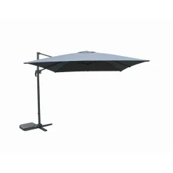 Bestgarden Zweefparasol Aluminium Vierkant - Tuinmeubelen - 3x3 m Antraciet