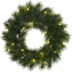 Black Box Trees Glendon Kerstkrans Met Verlichting - Kunstgroen - Ø45 cm Groen 20 led