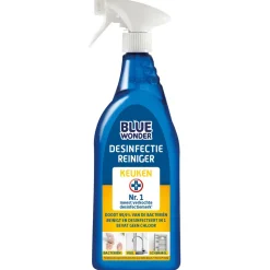 Blue Wonder Desinfectie-Reiniger Keuken Spray - Schoonmaakmiddelen - 750 ml