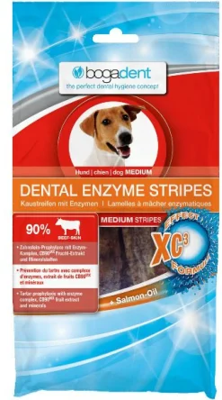 Bogadent Dental Kauwchips Enzym-Stripes - Gebitsverzorging - 100 g Medium