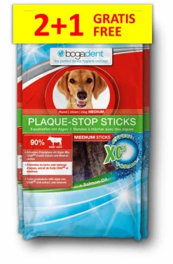 Bogadent Dental Sticks Met Plaque-Stop 2+1 Gratis - Gebitsverzorging - 3x100 g Medium