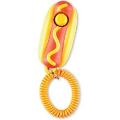 Brightkins Clicker Hot Dog - Hondenopvoeding - Oranje Rood