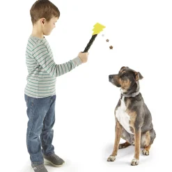 Brightkins Voerspeeltje Toverstok Bolt - Hondenspeelgoed - Zwart Geel