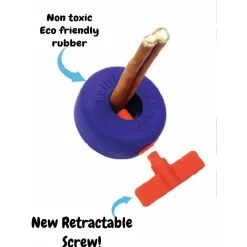 Bully Grip Stick Holder With Lock - Hondenspeelgoed - Paars Large