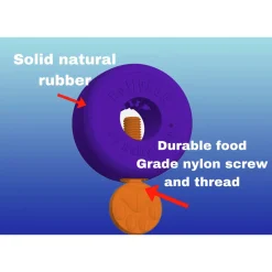 Bully Grip Stick Holder With Lock - Hondenspeelgoed - Paars Large