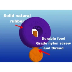 Bully Grip Stick Holder With Lock - Hondenspeelgoed - Paars Small