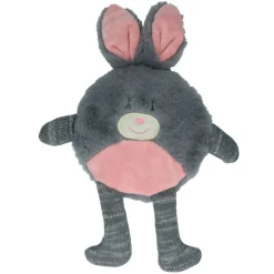 Bunny Puppy Flat Rabbit - Hondenspeelgoed - 35x17x3 cm Grijs Pink
