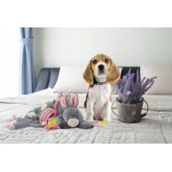 Bunny Puppy Puppy Chubby - Hondenspeelgoed - 23x13x9 cm Grijs Pink