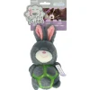 Bunny Puppy Puppy Strappy - Hondenspeelgoed - 26x13x7 cm Grijs Pink