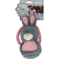 Bunny Puppy Ropey Swing - Hondenspeelgoed - 27x13x6 cm Grijs Pink
