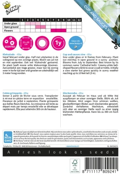 Buzzy Climbing Flowers - Cobaea Alba Wit - Bloemenzaden - 2 g