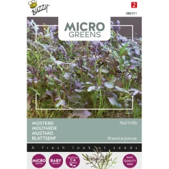 Buzzy Microgreens - Mosterd Red Frills - Groentezaden - 1 g