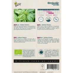 Buzzy Organic Basilicum - Italiano Classico  - Bio - Kruidenzaden - 1 g