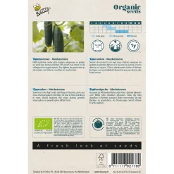 Buzzy Organic Komkommer Marketmore  - Bio - Groentezaden - 1 g