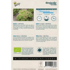 Buzzy Organic Krulsla Lollo Rossa  - Bio - Groentezaden - 500 mg