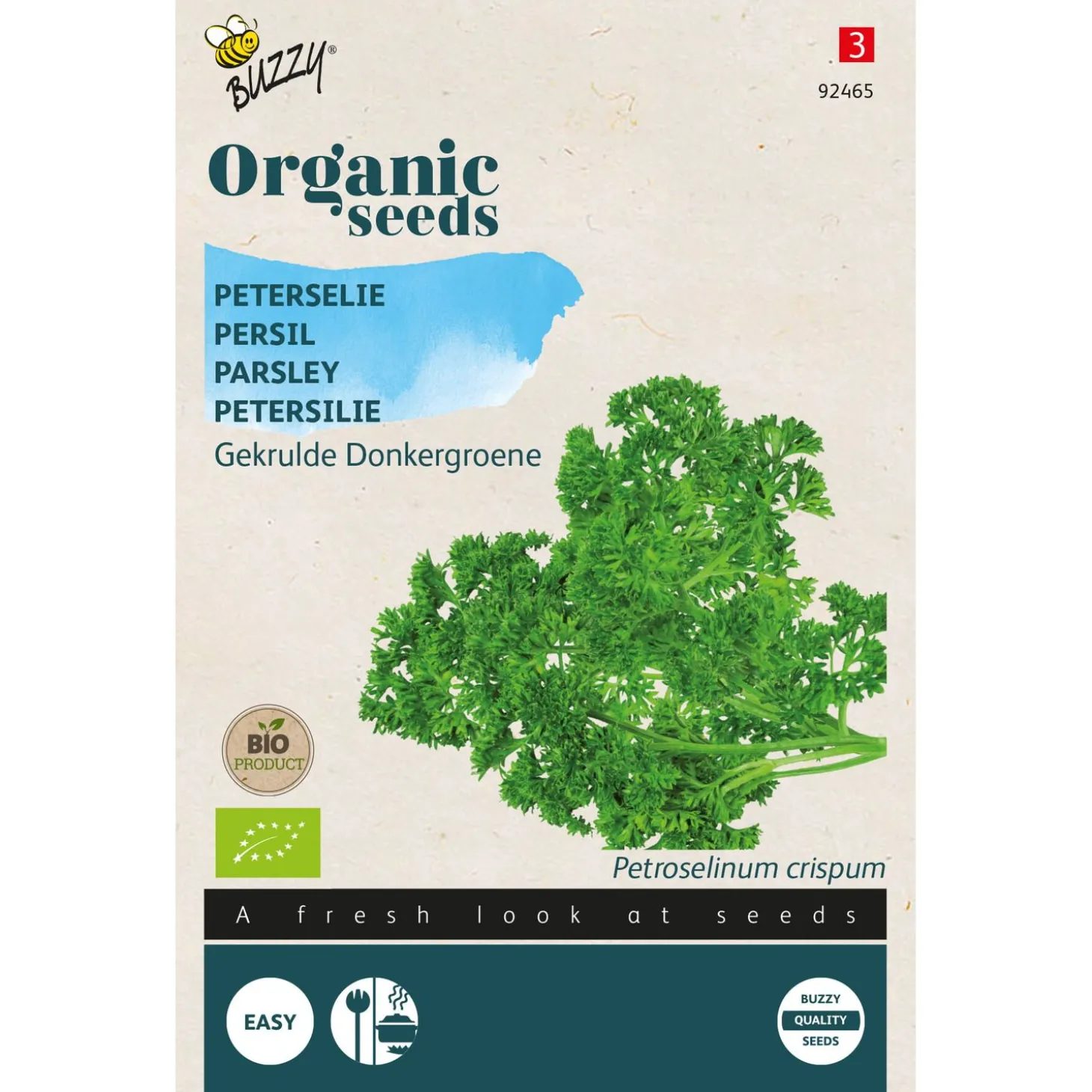 Buzzy Organic Peterselie Gekrulde Donkergroene - Bio - Groentezaden - 1.75 g
