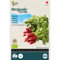Buzzy Organic Radijs French Breakfast 3 - Bio - Groentezaden - 2.5 g