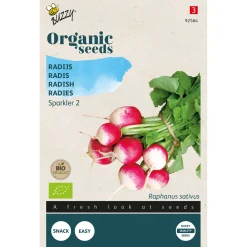 Buzzy Organic Radijs Sparkler 2 - Bio - Groentezaden - 2.5 g