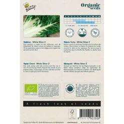 Buzzy Organic Snijbiet White Silver 2 - Bio - Groentezaden - 2.5 g