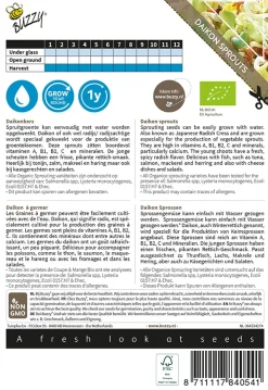 Buzzy Organic Sprouting Daikonkers  - Bio - Groentezaden - 30 g