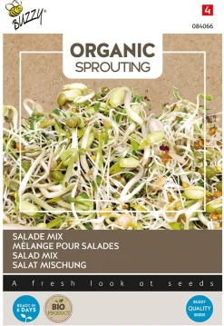 Buzzy Organic Sprouting Salademengsel  - Bio - Groentezaden - 30 g
