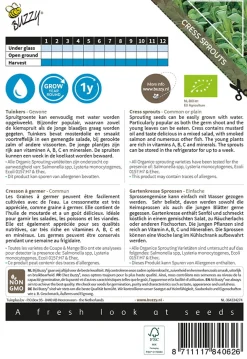 Buzzy Organic Sprouting Tuinkers  - Bio - Groentezaden - 30 g