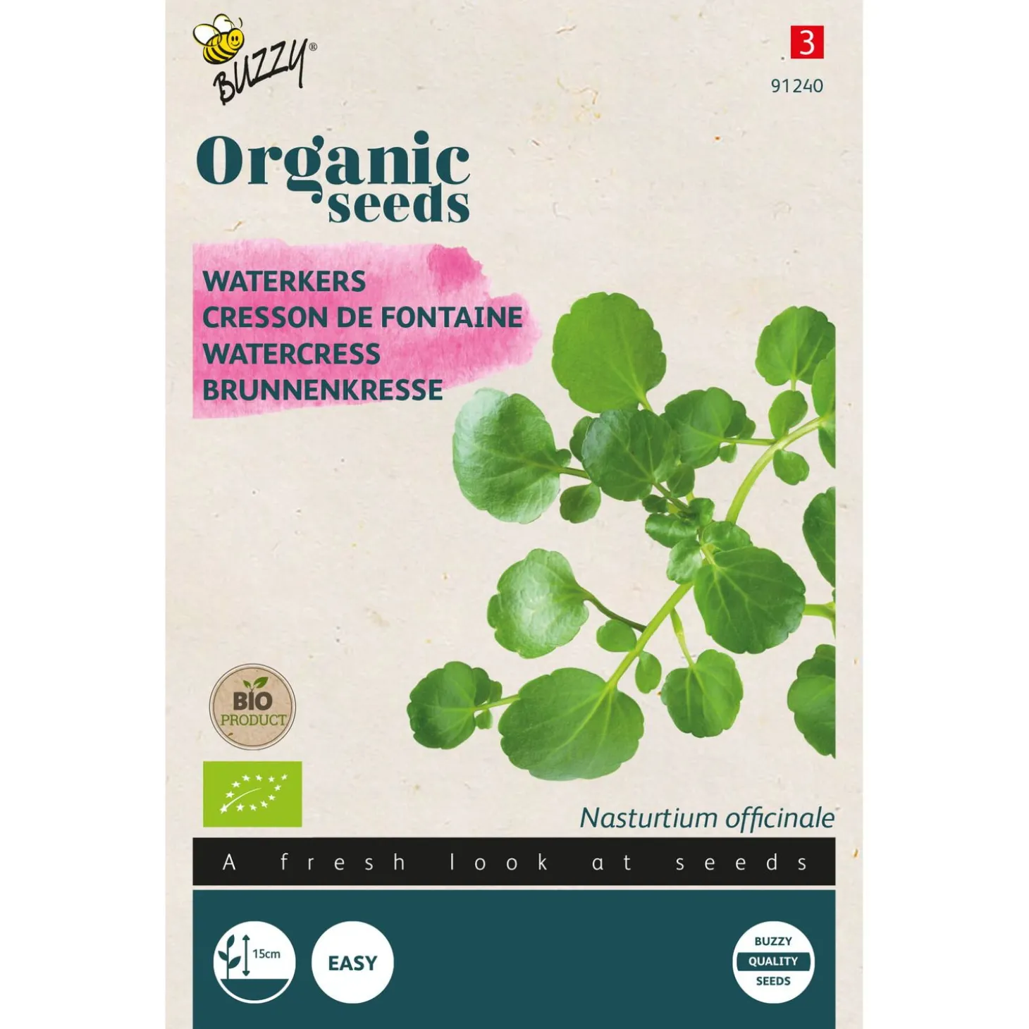 Buzzy Organic Waterkers - Bio - Kruidenzaden - 100 mg