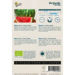 Buzzy Organic Watermeloen Crimson Sweet - Bio - Groentezaden - 1 g