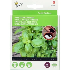 Buzzy Seedpads Basilicum 4x 8cm - Kruidenzaden -